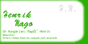 henrik mago business card